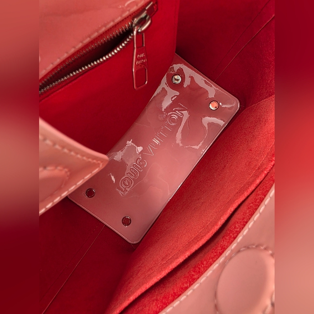 Louis Vuitton Pink and Red Patent Leather Satchel - Picture 4 of 11
